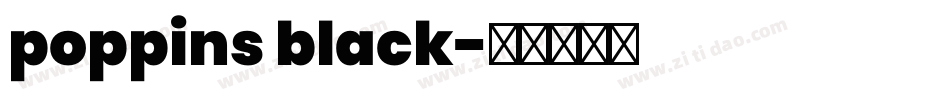 poppins black字体转换